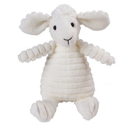 Pawstrip Corduroy Dog Toy with Squeaker for Small and Large Dogs