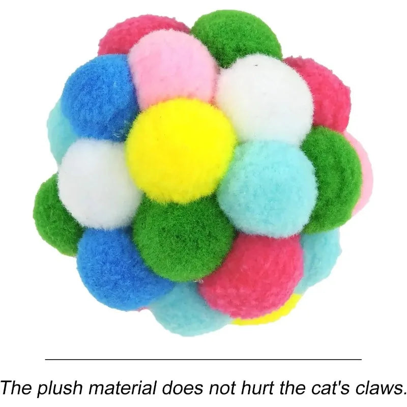 Eco-Friendly Cat Toys with Colorful Bells for Interactive Playtime