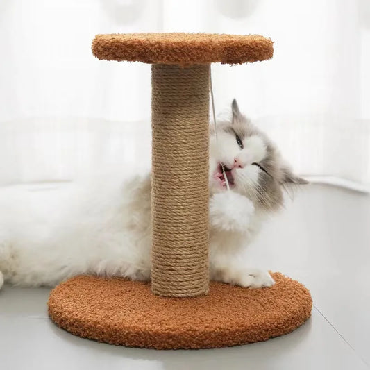 NoEnName_Null Cat Tree Tower with Interactive Ball Toys and Plush Mouse for Engaging Cat Play