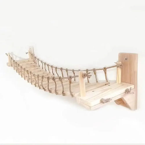 NoEnName_Null Wall Mounted Cat Bridge with Scratching Post for Active Felines