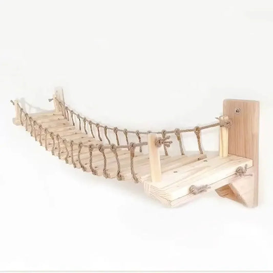 NoEnName_Null Wall Mounted Cat Bridge with Scratching Post for Active Felines