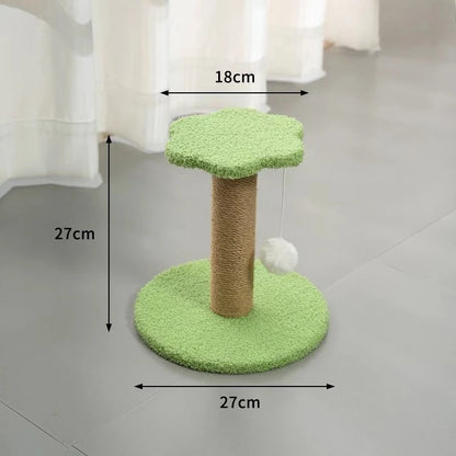 NoEnName_Null Cat Tree Tower with Interactive Ball Toys and Plush Mouse for Engaging Cat Play