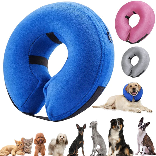 Inflatable Protective Dog Collar for Post Surgery Recovery for Small Medium Large Pets