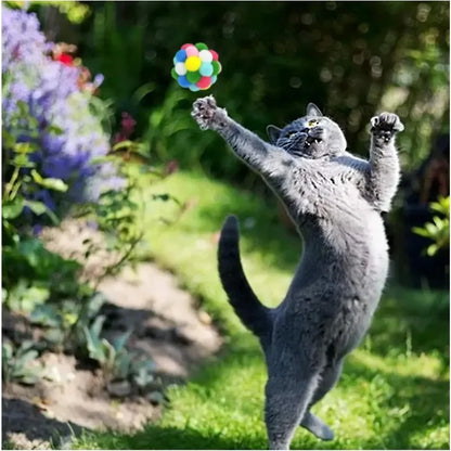 Eco-Friendly Cat Toys with Colorful Bells for Interactive Playtime