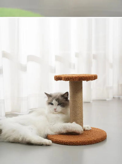 NoEnName_Null Cat Tree Tower with Interactive Ball Toys and Plush Mouse for Engaging Cat Play