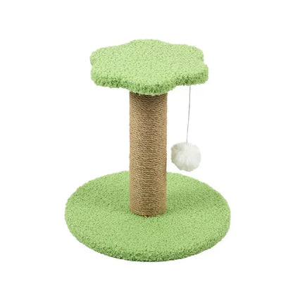 NoEnName_Null Cat Tree Tower with Interactive Ball Toys and Plush Mouse for Engaging Cat Play