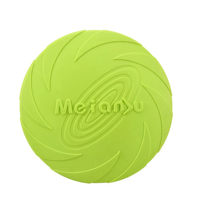 Durable Silicone Flying Disc Chew Toy for Active Dogs Outdoors