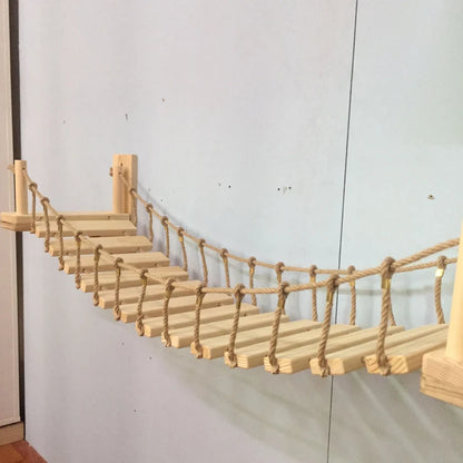 NoEnName_Null Wall Mounted Cat Bridge with Scratching Post for Active Felines