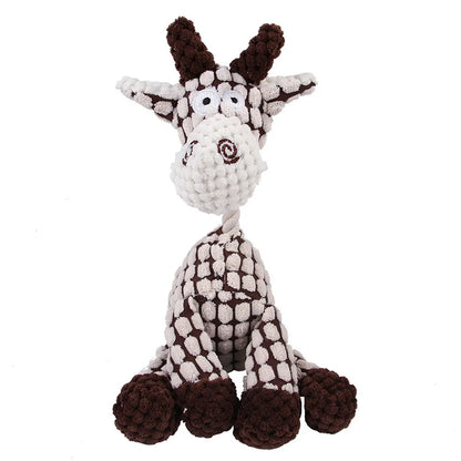 Pawstrip Corduroy Dog Toy with Squeaker for Small and Large Dogs