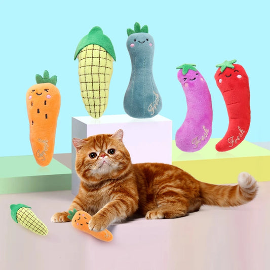 NoEnName_Null Plush Catnip Toys Set with Anti-boredom Features for Indoor Cats