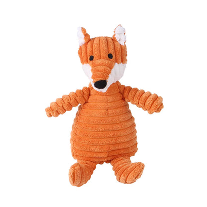 Pawstrip Corduroy Dog Toy with Squeaker for Small and Large Dogs