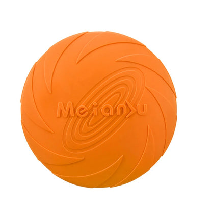 Durable Silicone Flying Disc Chew Toy for Active Dogs Outdoors