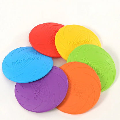 Durable Silicone Flying Disc Chew Toy for Active Dogs Outdoors