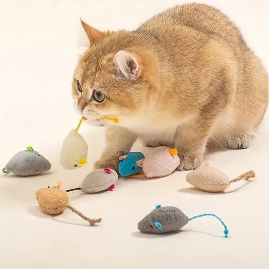 Interactive Plush Cat Toys with Durable Linen for Small Breeds Indoor Play