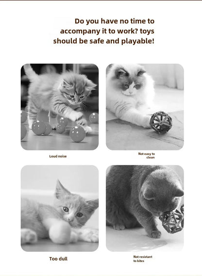 NoBrand Interactive Cat Toy Ball with Self-Rotating Mechanism for Indoor and Outdoor Play