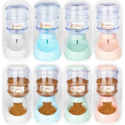 Colorful Automatic Feeder Bowls with Large Capacity for Medium-Sized Dogs and Cats