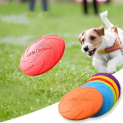 Durable Silicone Flying Disc Chew Toy for Active Dogs Outdoors