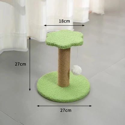 NoEnName_Null Cat Tree Tower with Interactive Ball Toys and Plush Mouse for Engaging Cat Play