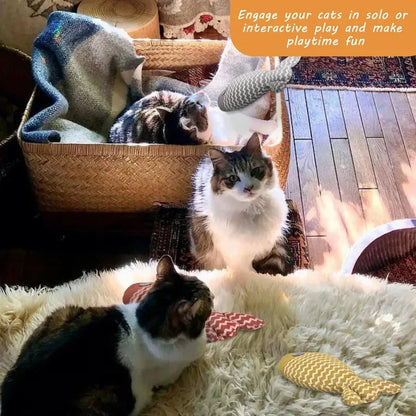 NoEnName_Null Interactive Catnip Fish Toys for Indoor Cats with Chewable Design