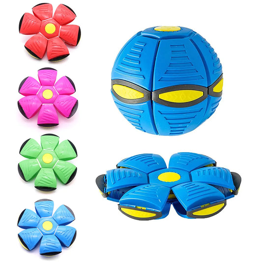 NoEnName_Null Luminous Flying Disc Dog Toy with Durable Plastic Construction for Outdoor Training and Play