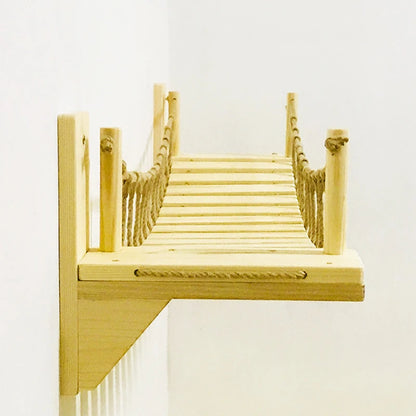NoEnName_Null Wall Mounted Cat Bridge with Scratching Post for Active Felines