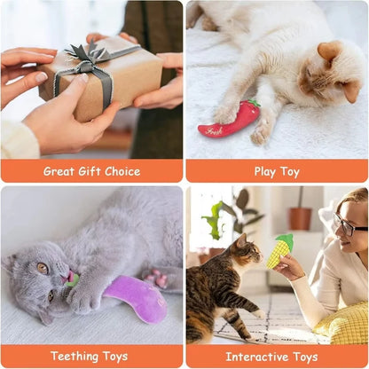 NoEnName_Null Plush Catnip Toys Set with Anti-boredom Features for Indoor Cats