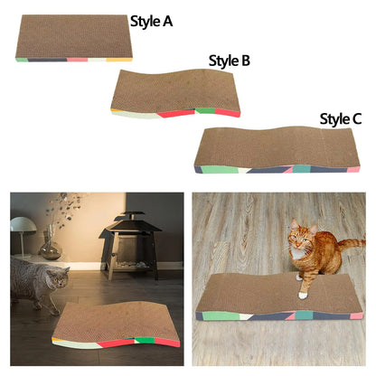 Durable Cardboard Cat Scratcher with Furniture Protection for Indoor Cats and Kittens