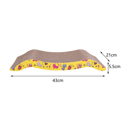 Durable Cardboard Cat Scratcher with Furniture Protection for Indoor Cats and Kittens