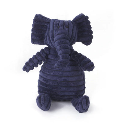 Pawstrip Corduroy Dog Toy with Squeaker for Small and Large Dogs