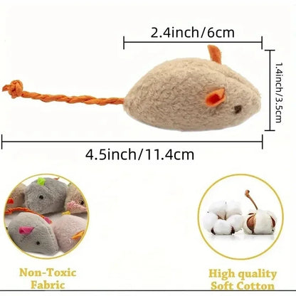 Interactive Plush Cat Toys with Durable Linen for Small Breeds Indoor Play