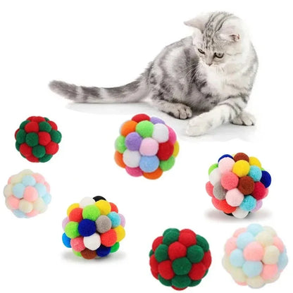 Eco-Friendly Cat Toys with Colorful Bells for Interactive Playtime