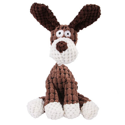 Pawstrip Corduroy Dog Toy with Squeaker for Small and Large Dogs
