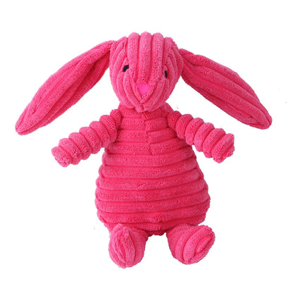 Pawstrip Corduroy Dog Toy with Squeaker for Small and Large Dogs