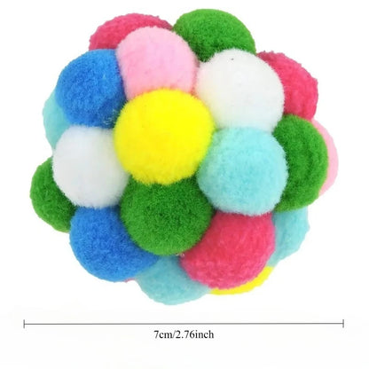 Eco-Friendly Cat Toys with Colorful Bells for Interactive Playtime