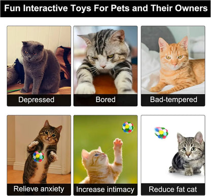 Eco-Friendly Cat Toys with Colorful Bells for Interactive Playtime