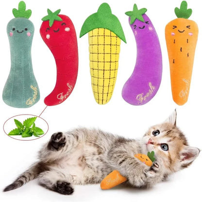 NoEnName_Null Plush Catnip Toys Set with Anti-boredom Features for Indoor Cats