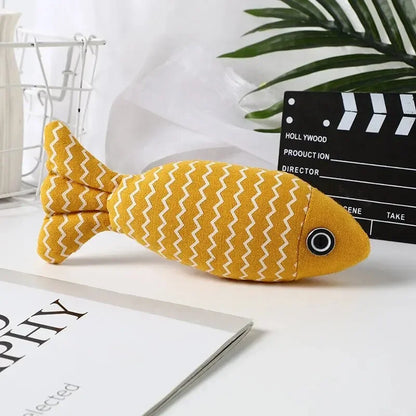 NoEnName_Null Interactive Catnip Fish Toys for Indoor Cats with Chewable Design