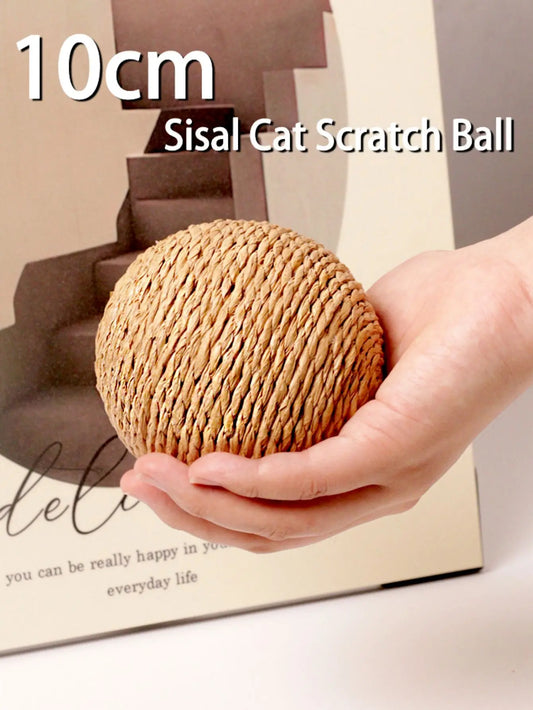 NoBrand Interactive Sisal Cat Scratching Ball Toy for Dental Health and Playful Kittens