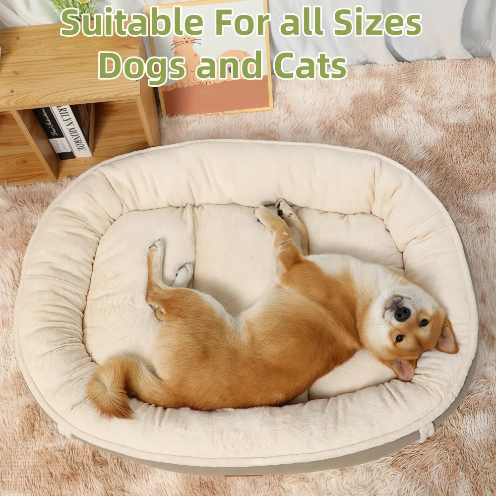 Premium Corduroy Dog and Cat Bed with Anti-Slip Design for Ultimate Comfort and Safety