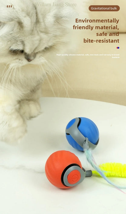 NoBrand Interactive Cat Toy Ball with Self-Rotating Mechanism for Indoor and Outdoor Play