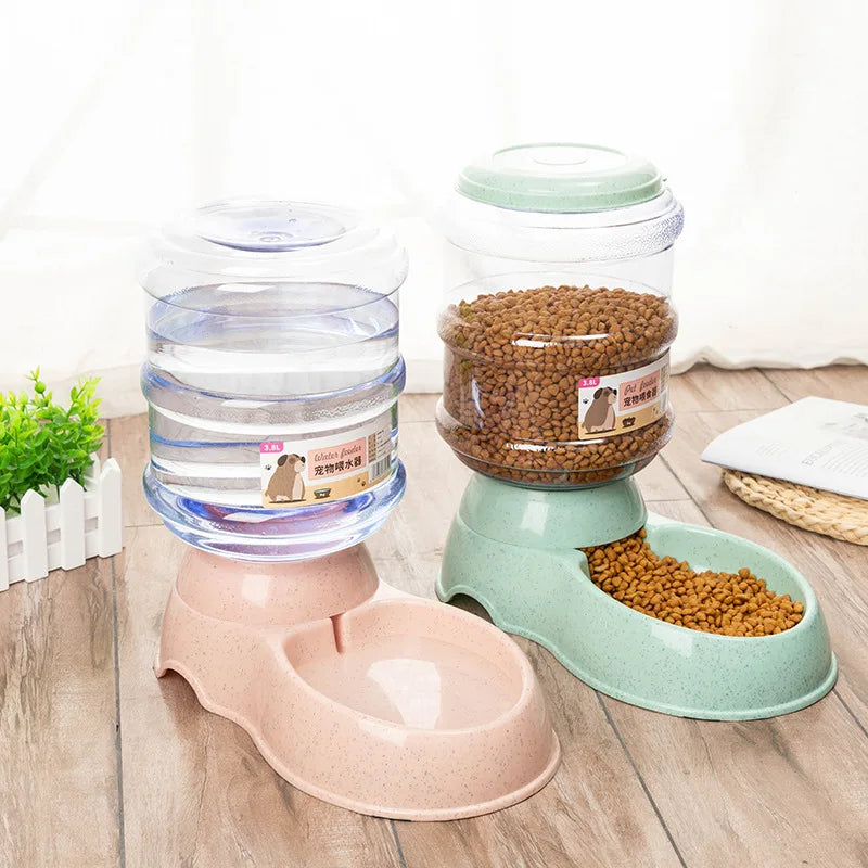 Colorful Automatic Feeder Bowls with Large Capacity for Medium-Sized Dogs and Cats