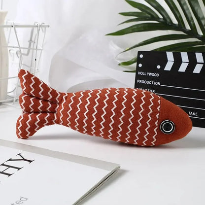 NoEnName_Null Interactive Catnip Fish Toys for Indoor Cats with Chewable Design
