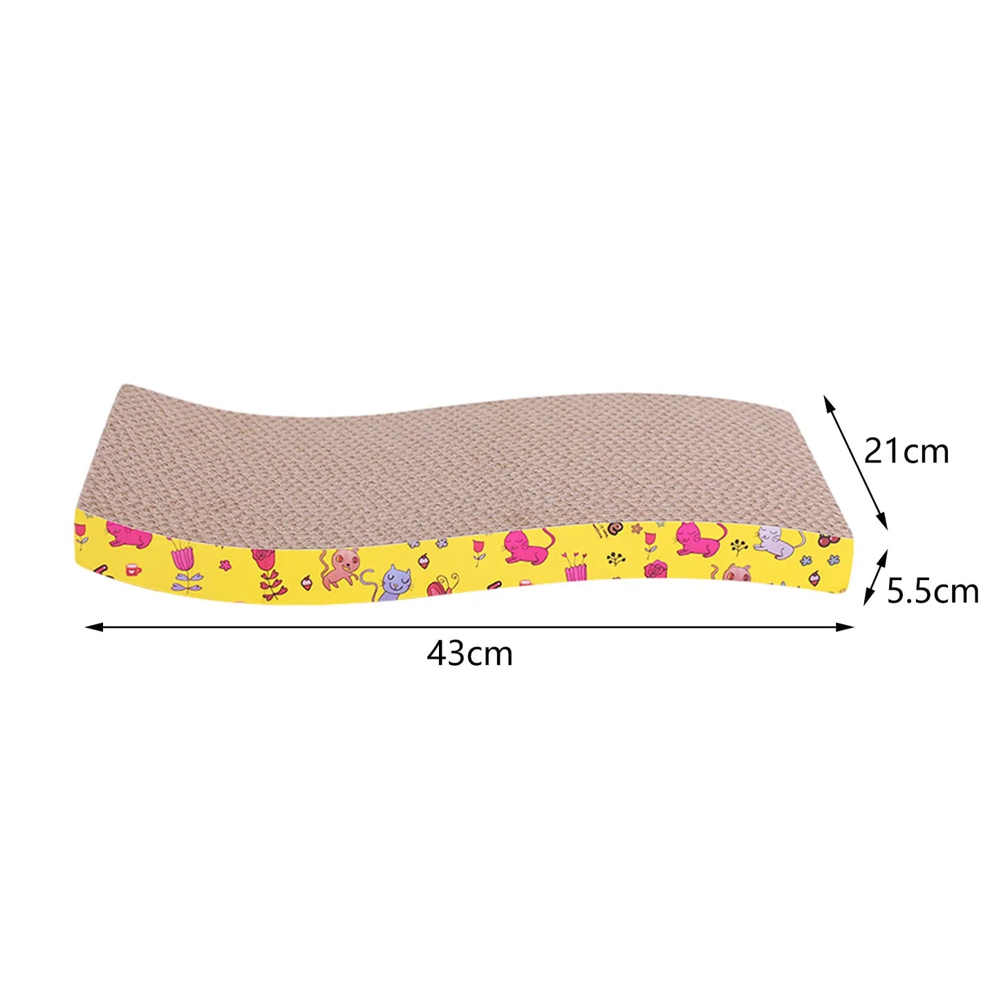 Durable Cardboard Cat Scratcher with Furniture Protection for Indoor Cats and Kittens