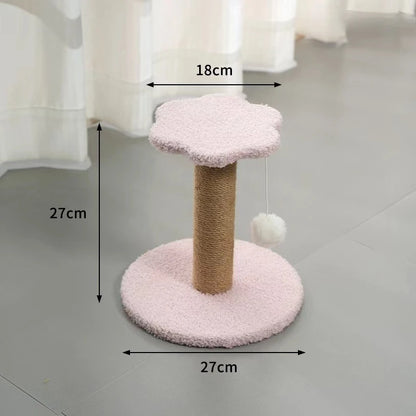 NoEnName_Null Cat Tree Tower with Interactive Ball Toys and Plush Mouse for Engaging Cat Play
