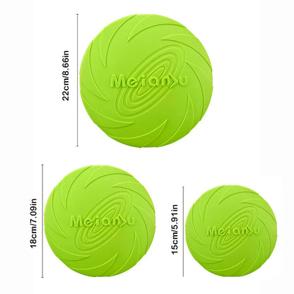 Durable Silicone Flying Disc Chew Toy for Active Dogs Outdoors