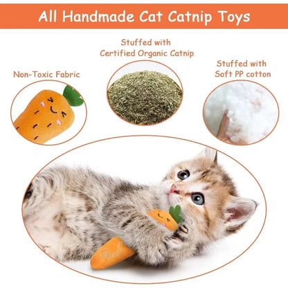 NoEnName_Null Plush Catnip Toys Set with Anti-boredom Features for Indoor Cats