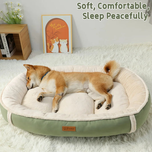 Anti-slip Corduroy Cozy Dog and Cat Bed