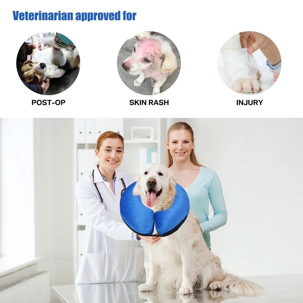 Inflatable Protective Dog Collar for Post Surgery Recovery for Small Medium Large Pets