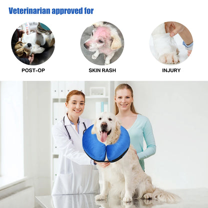Inflatable Protective Dog Collar for Post Surgery Recovery for Small Medium Large Pets