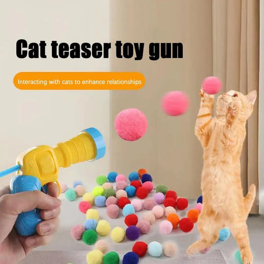 Innovative Interactive Cat Toy with Shooting Gun Design for Engaging Playtime with Kittens